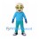 Man Mascot Costume with Yellow Glasses and Blue Jacket