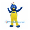 Bird Mascot Costume in Blue and Yellow with Propeller Cap