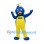Bird Mascot Costume in Blue and Yellow with Propeller Cap