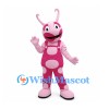 Alien Mascot Costume in Pink with Polka Dot Overalls