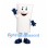 Paper Cup Mascot Costume in White with Blue Gloves