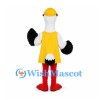 Stork Mascot Costume with Yellow Dress and Cap