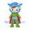 Space Hero Mascot Costume with Blue Helmet and Red Cape