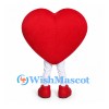 Heart Mascot Costume in Red with White Pants