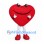 Heart Mascot Costume in Red with White Pants