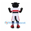 Black Panther Mascot Costume with White Sports Uniform