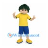 Boy Mascot Costume with Green Hair and Yellow Shirt