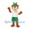 Tiger Mascot Costume with Green Head Wrap and Shorts