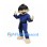 Martial Arts Boy Mascot Costume with Blue Uniform
