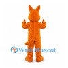 Dog Mascot Costume in Orange with Heart Belly Detail