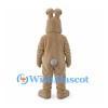 Rabbit Mascot Costume in Brown with Gray Belly