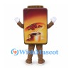 Coffee Jar Mascot Costume in Brown with Smiling Face