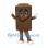 Coffee Jar Mascot Costume in Brown with Smiling Face