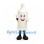 Condom Mascot Costume in White with Smiling Face