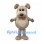Dog Mascot Costume in Beige with Rounded Belly