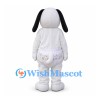 Baby Dog Mascot Costume in White with Black Ears
