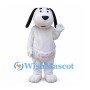 Baby Dog Mascot Costume in White with Black Ears