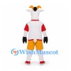 Goat Mascot Costume in White with Red and White Shirt