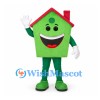 House Mascot Costume in Green with Red Roof