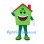House Mascot Costume in Green with Red Roof