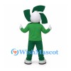 Pinwheel Mascot Costume in Green with White Face