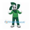 Pinwheel Mascot Costume in Green with White Face