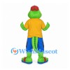 Crocodile Mascot Costume with Yellow Shirt and Blue Shorts