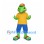 Crocodile Mascot Costume with Yellow Shirt and Blue Shorts