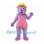 Bear Mascot Costume in Purple with Yellow Cap