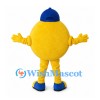 Ball Mascot Costume in Yellow with Blue Cap
