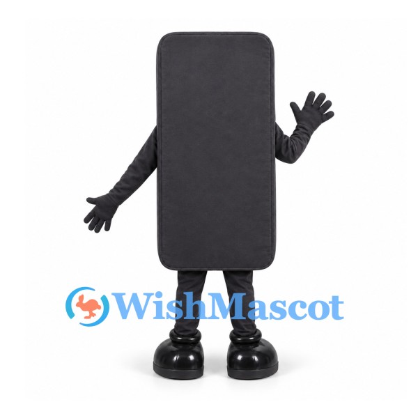 Smartphone Mascot Costume in Black with Blue Screen