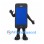 Smartphone Mascot Costume in Black with Blue Screen