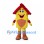 House Mascot Costume in Yellow with Red Roof and Brick Details