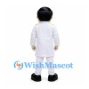 Doctor Mascot Costume with White Coat and Blue Tie