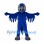 Parrot Mascot Costume in Blue with Yellow Eye Rings