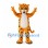 Leopard Mascot Costume in Orange with Black Spots