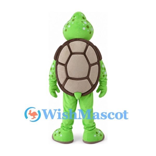Turtle Mascot Costume in Green with Blue Glasses