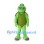 Turtle Mascot Costume in Green with Blue Glasses