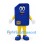 SIM Card Mascot Costume in Blue with Yellow Arms and Legs