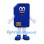SIM Card Mascot Costume in Blue with White Arms and Legs