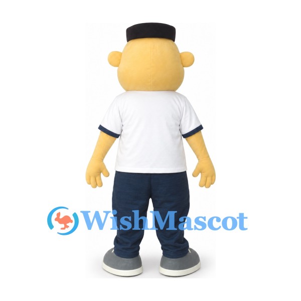 Boy Mascot Costume with White Shirt and Navy Pants