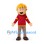Boy Mascot Costume with Blond Hair and Red Sweater