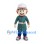 Boy Mascot Costume with Green Coat and White Hat