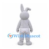 Baby Rabbit Mascot Costume in Gray with Printed Diaper