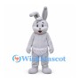Baby Rabbit Mascot Costume in Gray with Printed Diaper