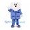 Tooth Mascot Costume with Blue Pajamas and Striped Pants