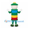 Recycling Bin Mascot Costume with Multicolor Sorting Panels
