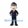 Pilot Mascot Costume with Navy Uniform and Cap