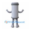 Pipe Mascot Costume in Gray with Ribbed Arms and Legs