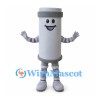 Pipe Mascot Costume in Gray with Ribbed Arms and Legs